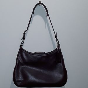 Coach Dark Brown Leather Mini Hobo Purse